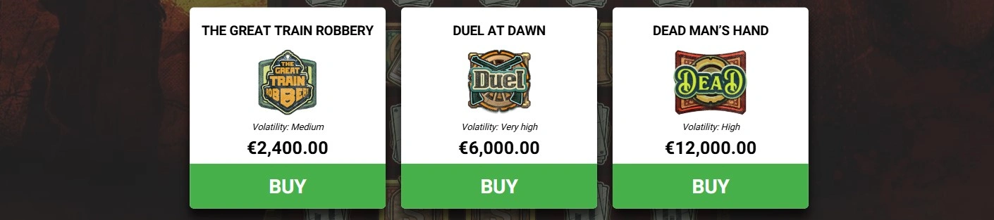 Bonus Buy Feature Wanted Dead or a Wild.