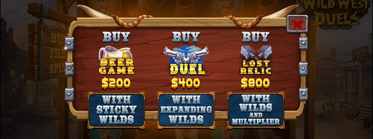 Bonus Buy Wild West Duels Slot.