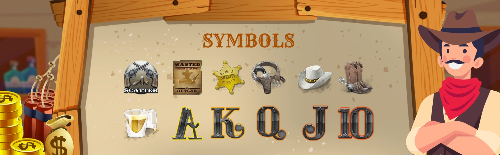 Dead or Alive Slot Symbols image.