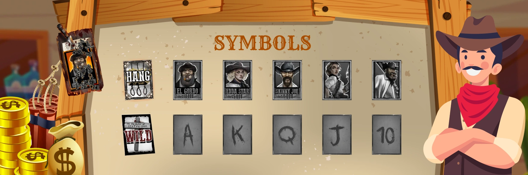 Tombstone RIP Slot Symbols.